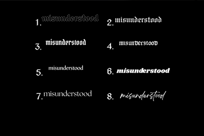 Schriftstil-Muster - Misunderstood